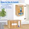 Trash Bag Holder Grocery Bag Holder Bamboo Garbage Bag Holder Wall Mounted Double Easy-Access Opening for Home Kitchen Cabinet Organization (Bamboo color)